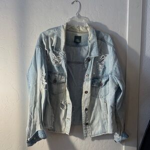 Wild Fable Light Blue Distressed Jean Jacket